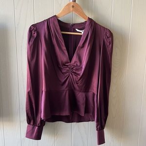 VERONICA BEARD Silk blouse fig top shirt